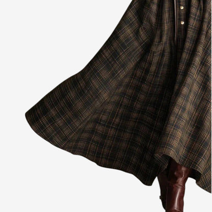 Elvira | Abito a Quadri con Gonna Ampia